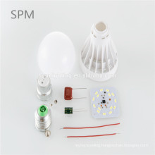 china e27 3w 5w 7w 9w 12w 15w led lighting bulb raw material skd parts